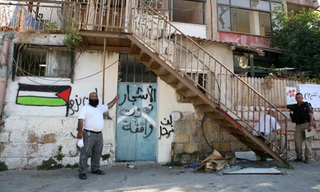 Nasser Ghawi in front of what was his family home in East Jerusalem until he was evicted at gunpoint